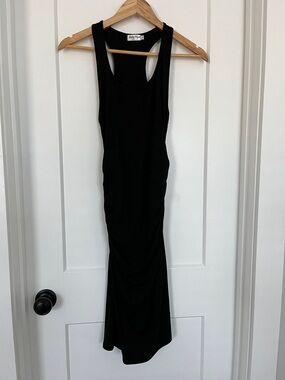 Sleeveless Black Maxi Dress with Racerback